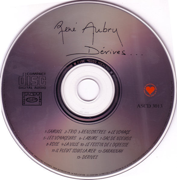 René Aubry : Dérives ... (CD, Album)