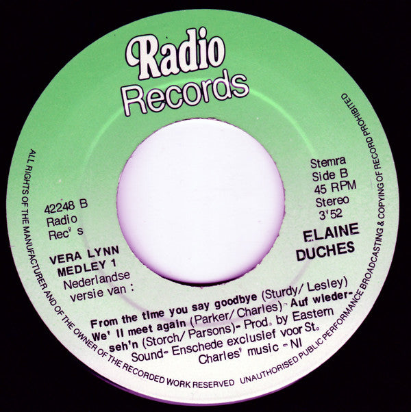 Elaine Duches : Vera Lynn Medley 1 (7")