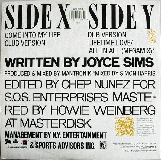 Joyce Sims : Come Into My Life (12", EP)