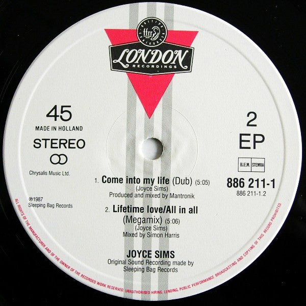 Joyce Sims : Come Into My Life (12", EP)