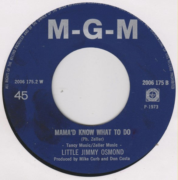 Jimmy Osmond : Tweedle-Dee (7", Single)