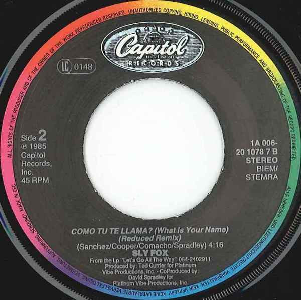 Sly Fox : Let's Go All The Way (7", Single)