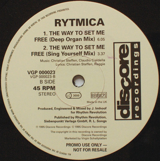 Rytmica : The Way To Set Me Free (12", Promo)