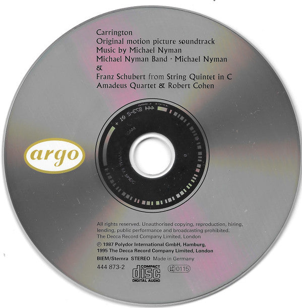 Michael Nyman : Carrington (Original Motion Picture Soundtrack) (CD, Album)