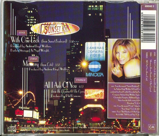 Barbra Streisand : With One Look (CD, Single)