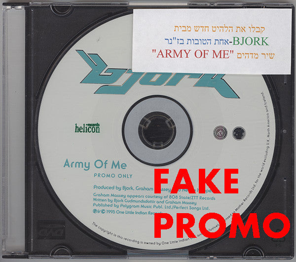 Björk : Army Of Me (CD, Single, Promo)
