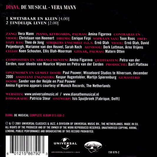 Vera Mann : Kwetsbaar En Klein / Eindelijk Leven (CD, Single)