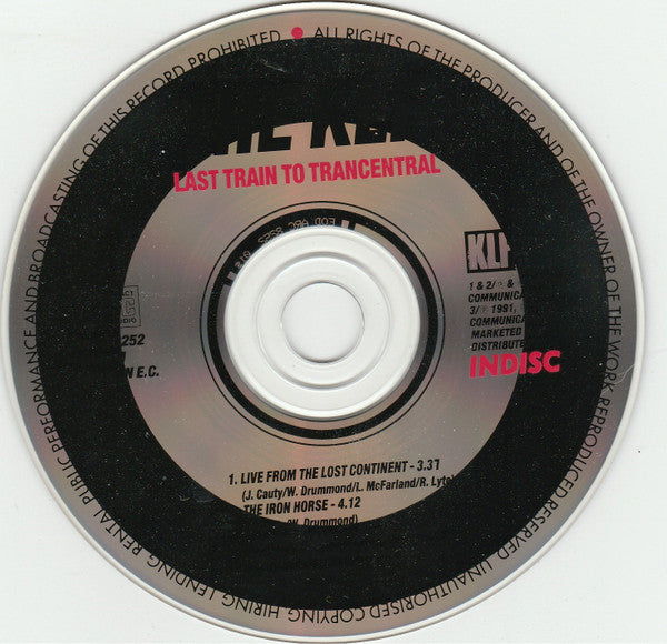 The KLF : Last Train To Trancentral (Live From The Lost Continent) (CD, Single)