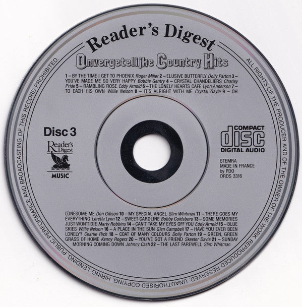 Various : Onvergetelijke Country Hits (5xCD, Comp)