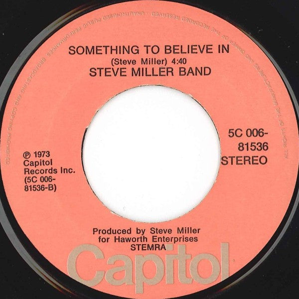 Steve Miller Band : The Joker (7", Single)