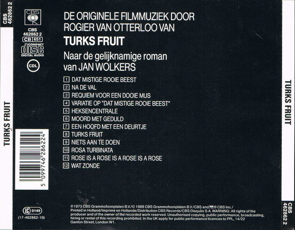 Rogier van Otterloo m.m.v. Louis van Dyke Trio : Turks Fruit (CD, Album, RE)