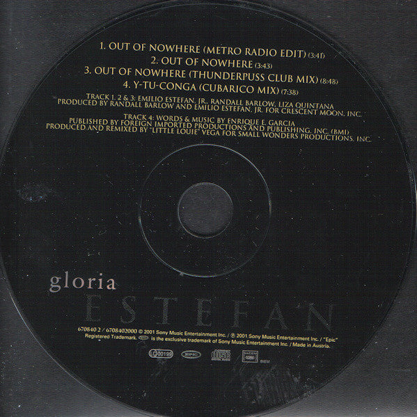 Gloria Estefan : Out Of Nowhere (CD, Maxi)