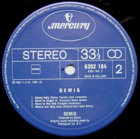 Demis Roussos : Demis (LP, Album)