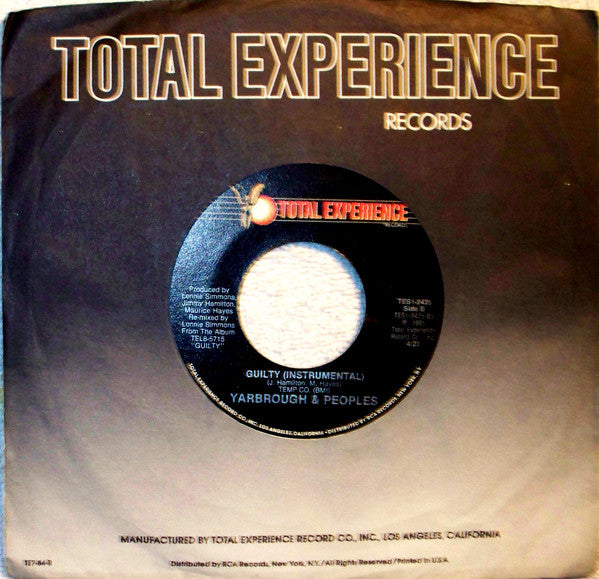Yarbrough & Peoples : Guilty (7", Styrene)