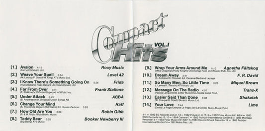 Various : Compact Hits Vol. I (CD, Comp)