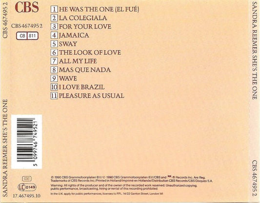 Sandra Reemer : She's The One (CD, Album)