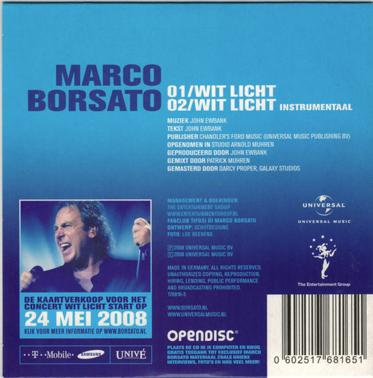 Marco Borsato : Wit Licht (CD, Single, Enh)