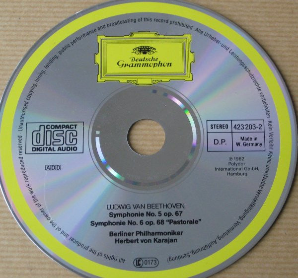 Ludwig van Beethoven - Berliner Philharmoniker, Herbert Von Karajan : Symphonie Nr. 5 - Symphonie Nr. 6 »Pastorale« (CD, Comp, RM)
