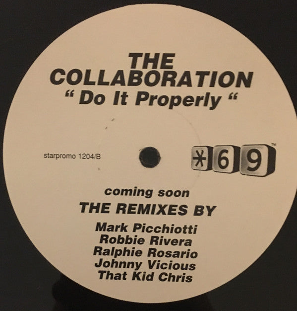 The Collaboration : Do It Properly (12", S/Sided, Promo)