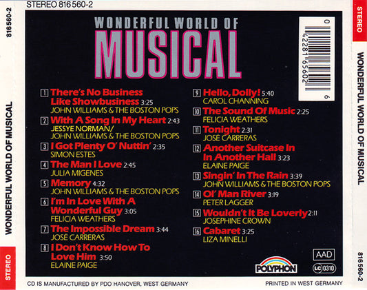Various : Wonderful World Of Musical (CD, Comp)