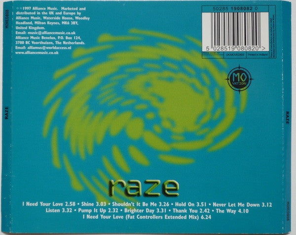 Raze (2) : Raze (CD, Album)