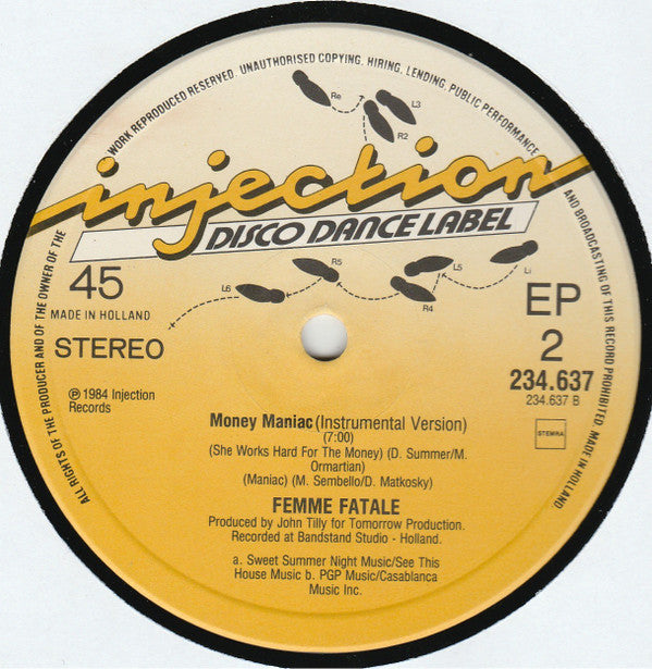 Femme Fatale (8) : Money Maniac (12", EP)