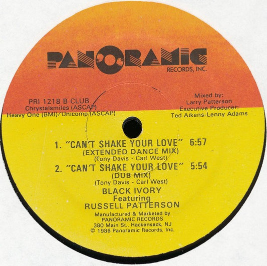 Black Ivory Featuring Russell Patterson : Can't Shake Your Love (12")