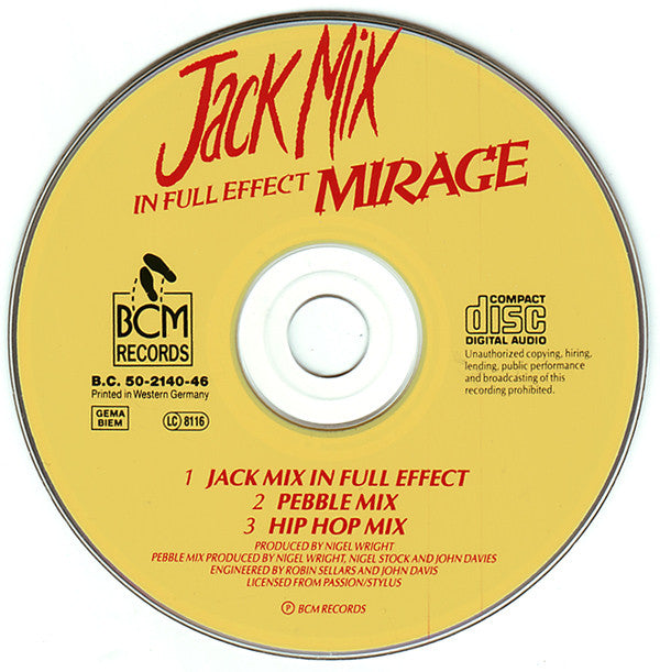 Mirage (12) : Jack Mix In Full Effect (CD, Maxi)