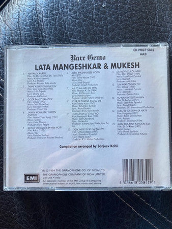 Lata Mangeshkar & Mukesh : Rare Gems (CD, Comp)