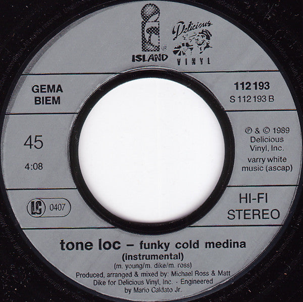 Tone Loc : Funky Cold Medina (7", Single)