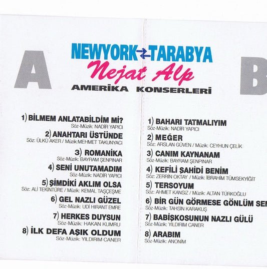 Nejat Alp : Amerika Konserleri New York - Tarabya (Cass, Album)