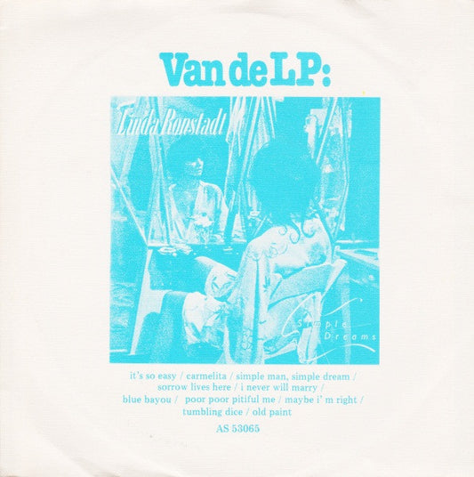 Linda Ronstadt : It's So Easy (7", Single)