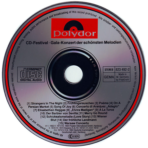 Various : CD-Festival • Gala-Konzert Der Schönsten Melodien (CD, Comp)