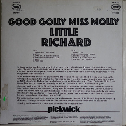 Little Richard : Good Golly Miss Molly (LP, Comp)