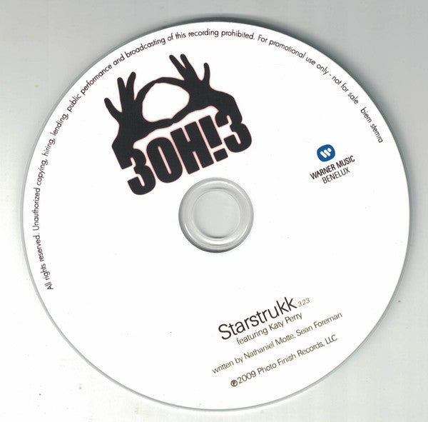 3OH!3 Featuring Katy Perry : Starstrukk (CDr, Single, Promo)