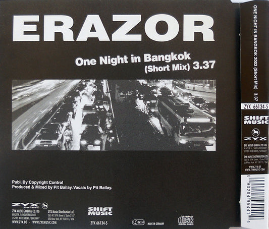 Erazor : One Night In Bangkok (CD, Single)