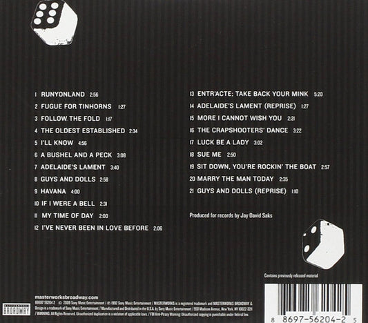 "Guys And Dolls" New Broadway Cast : Guys And Dolls (CD, Album, RE)