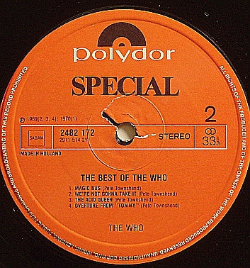 The Who : The Best Of The Who (LP, Comp)