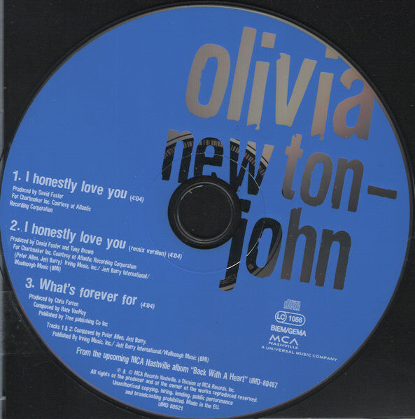 Olivia Newton-John : I Honestly Love You (CD, Single)