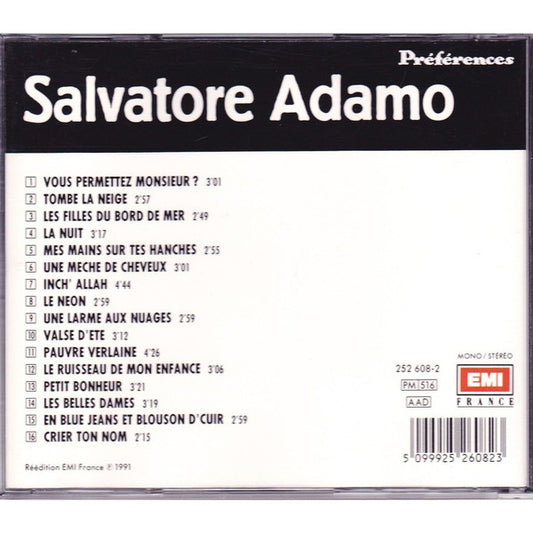 Adamo : Préférences - Tombe La Neige (CD, Comp)
