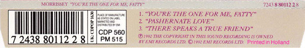 Morrissey : You're The One For Me, Fatty (CD, Single)