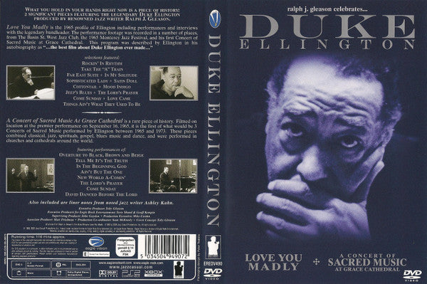 Duke Ellington : Love You Madly + A Concert Of Sacred Music At Grace Cathedral (DVD-V, Mono, PAL, Zon)