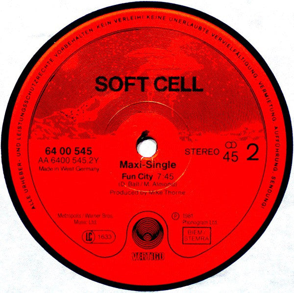 Soft Cell : Say Hello, Wave Goodbye (12", Maxi)