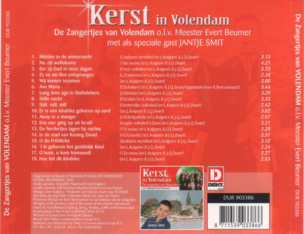 De Zangertjes Van Volendam o.l.v. Evert Beumer Met Als Speciale Gast Jan Smit : Kerst In Volendam (CD, Album, RE)