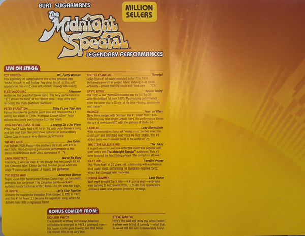 Various : The Midnight Special Legendary Performances (Million Sellers) (DVD-V, RE, RM, Multichannel, NTSC)