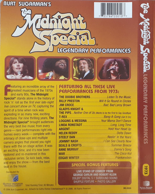 Various : Burt Sugarman's The Midnight Special: 1973 (DVD-V, RM, NTSC, Dol)