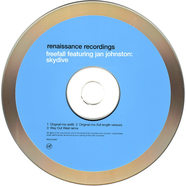 Freefall Featuring Jan Johnston : Skydive (CD, Single)