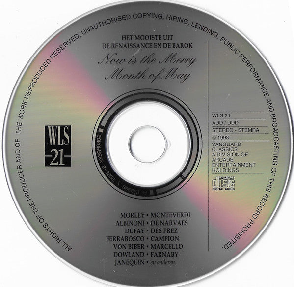 Various : Now Is The Merry Month Of May - Het Mooiste Uit De Renaissance En De Barok (CD, Comp)
