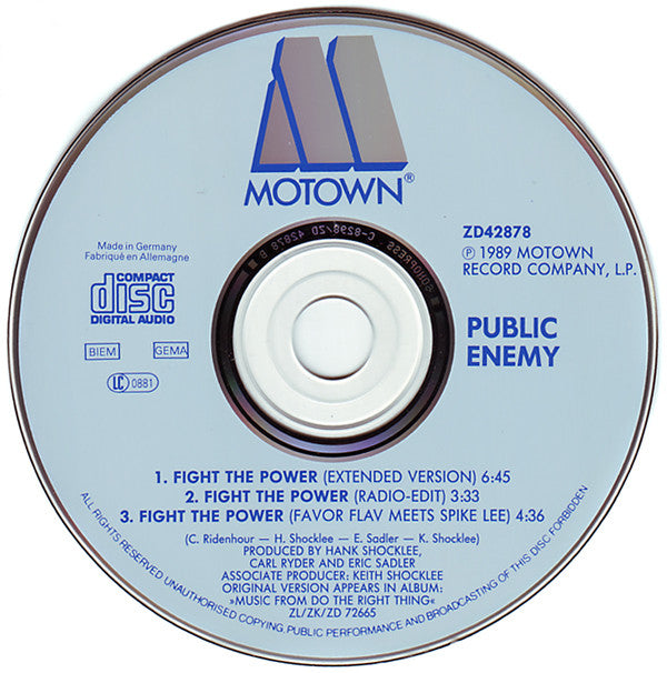 Public Enemy : Fight The Power (CD, Maxi)