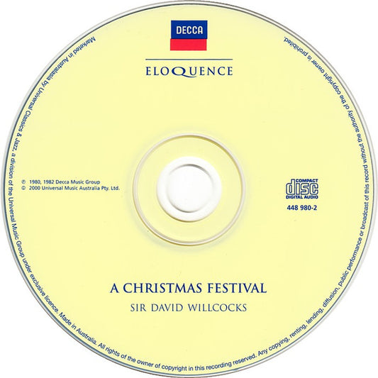 The Bach Choir, Philip Jones Brass Ensemble, David Willcocks : A Christmas Festival - 26 Favourite Carols (CD, Album, Comp, RE)